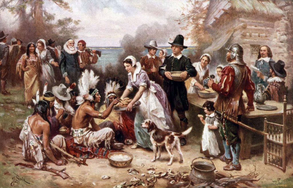 thanksgiving-giorno-del-ringraziamento-padri-pellegrini-e-nativi-americani